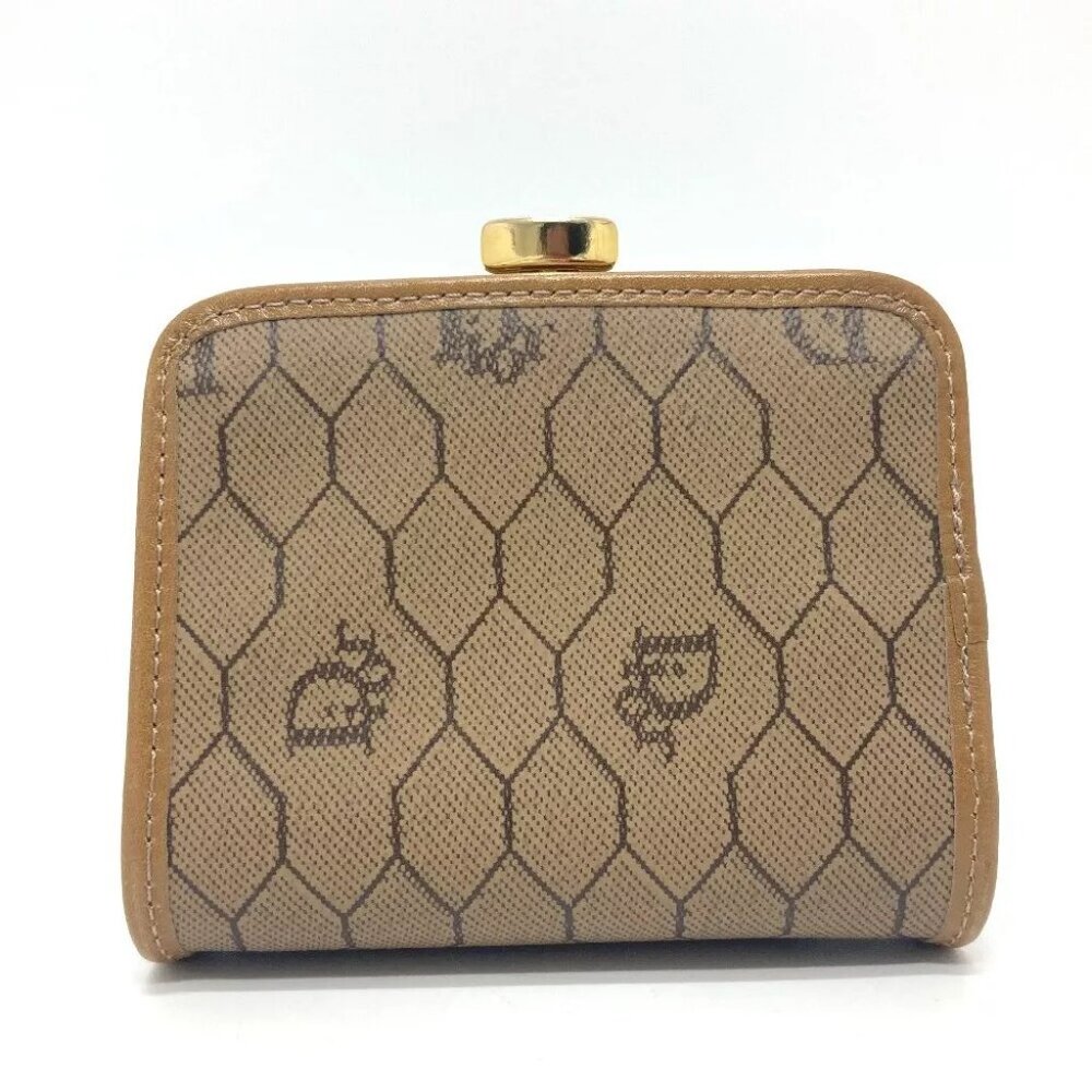 Dior Kisslock coin purse case coin purse Leather Brown/GoldHardware - Picture 2 of 15